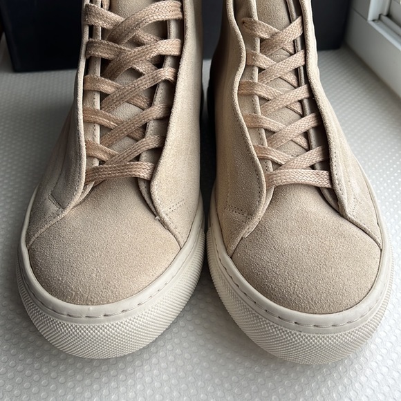 NWT - Women's Filippa K Elina High Sneaker / Sand Suede / Size 38 or 8US - Picture 5 of 13